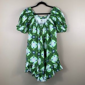 Green Floral Women's Dress